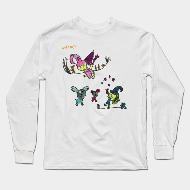 Fly Witches Long Sleeve T-Shirt by WhitneyWooHoo